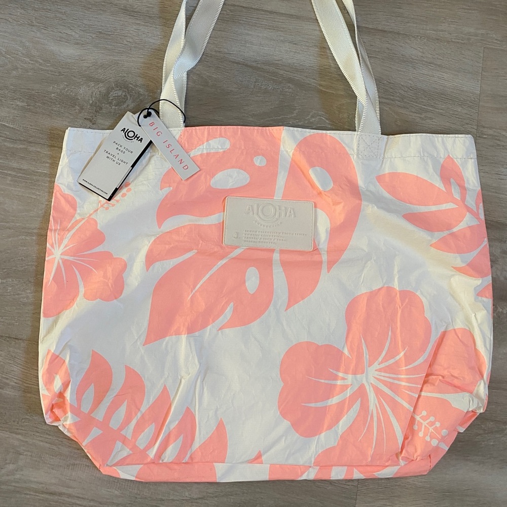 Aloha Collection bag new melon Waipio rare tote beach hawaii reversible travel
